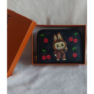 Black and Cherries Labubu wallet